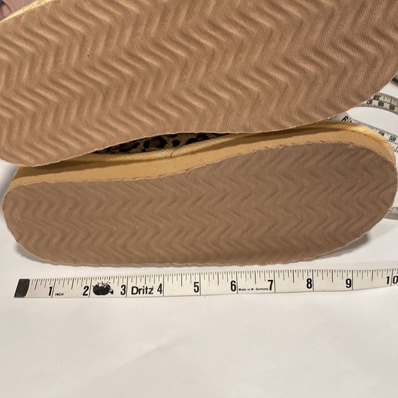 FOLLOW ME Leopard Boot Print Slip On Slipper Faux Suede Size 6 - Picture 11 of 14